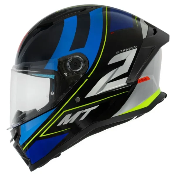 Capacete MT Helmets Stinger 2 Poun B6 Azul Fosco - Image 6