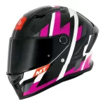 Capacete MT Helmets Stinger 2Register B8 Preto e Rosa Brilho M-58 - Image 4