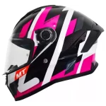 Capacete MT Helmets Stinger 2Register B8 Preto e Rosa Brilho M-58 - Image 3