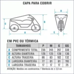 Capa Térmica Para Moto Tamanho M (-350cc/ Moto Alta Nxr Xre190) Piracapas - Image 3