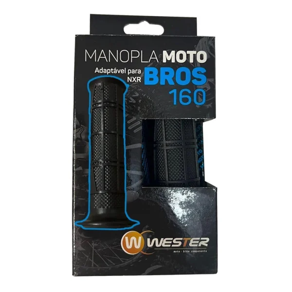 Manopla NXR160/XR250/XLR12 Gel Preto Wester Adventure II  WM1660 - Image 2