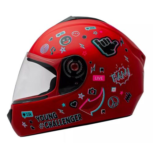 Capacete Fly Young Live Vermelho /Color 56