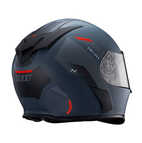 CAPACETE X11 REVO VISION SV Cinza/Verm Fosco 58 11080960 14904 - Image 2