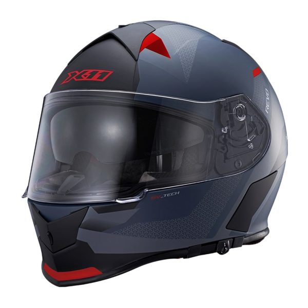 CAPACETE X11 REVO VISION SV Cinza/Verm Fosco 58 11080960 14904 - Image 3