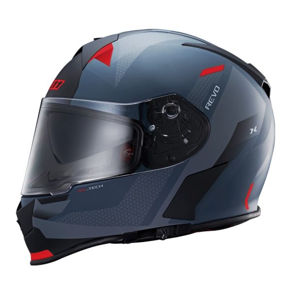 Capacete X11 Revo Vision SV Cinza/Vermelho Fosco 60