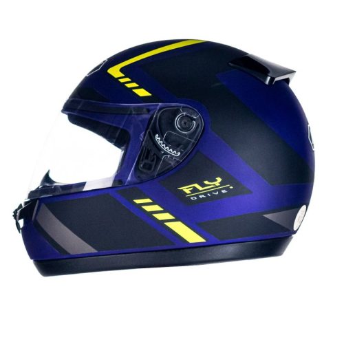 Capacete Fly Drive HG Elegance Azul Fsc/Amarelo 56