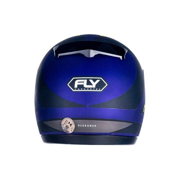 Capacete Fly Drive HG Elegance Azul Fsc/Amarelo 56 - Image 3