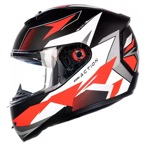 Capacete Peels Icon 23 ACTION Preto Fsc/Branco