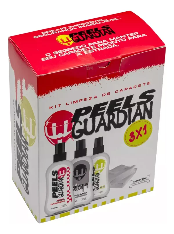 Kit Limpeza Capacete Guardian 3x1 Peels