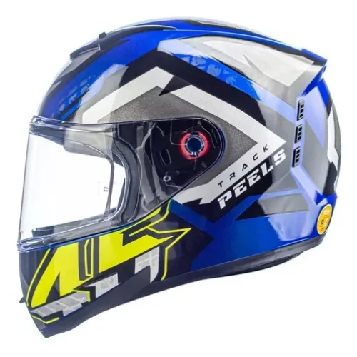 Capacete Peels Icon 23 Track Azul Metalico/Prata 60