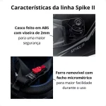 Capacete Peels Spike Preto/Vermelho Fosco - Image 5