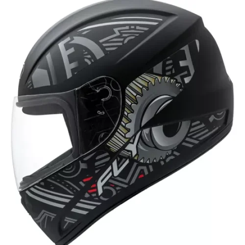 Capacete Fly F-9 Hg Motor Preto Fsc/Grafite