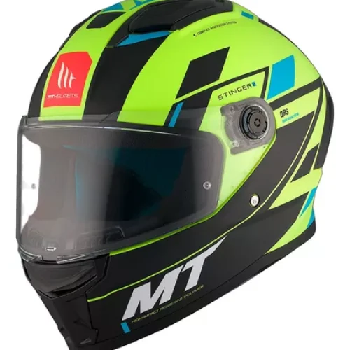 Capacete MT Helmets Stinger2 Zivze C3 Fluor Gloss