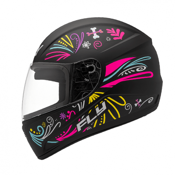 Capacete Fly F-9 HG Fiesta Preto Fsc/Color - Image 8