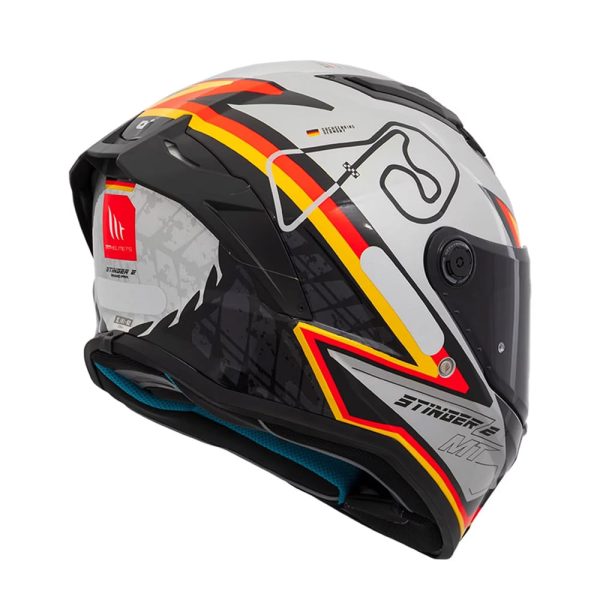 Capacete MT Helmets Stinger 2 Grand Prix C1 Alemanha Germany - Tamanho 60 - Image 3