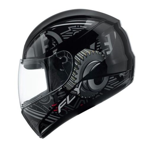 Capacete Fly F-9 Hg Motor Preto Fsc/Grafite