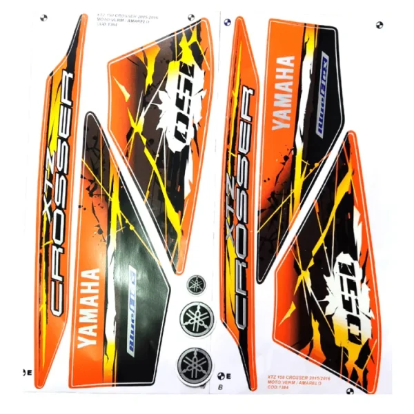 Kit Adesivo XTZ150 Crosser 15-16 Vermelho/Amarelo - Image 2