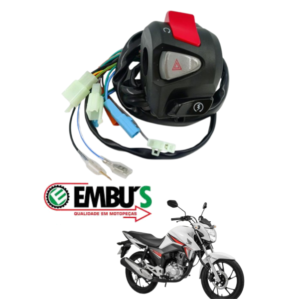 Interruptor Farol TIT160/FAN 160/START160 16-24 (Mod CB 500) C/Conector - Image 2
