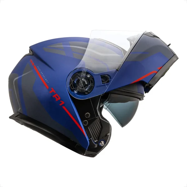 Capacete Peels TR1 Escamoteável com Óculos Solar Interno Azul