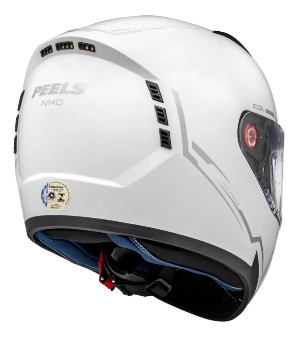 Capacete Peels Icon 23 Naked Branco - Imagem 4