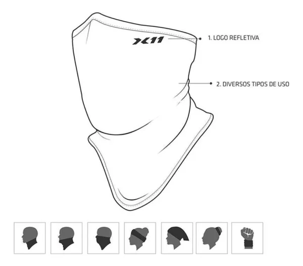 Necktube Anatomico Preto X11 (Mascara) - Imagem 4